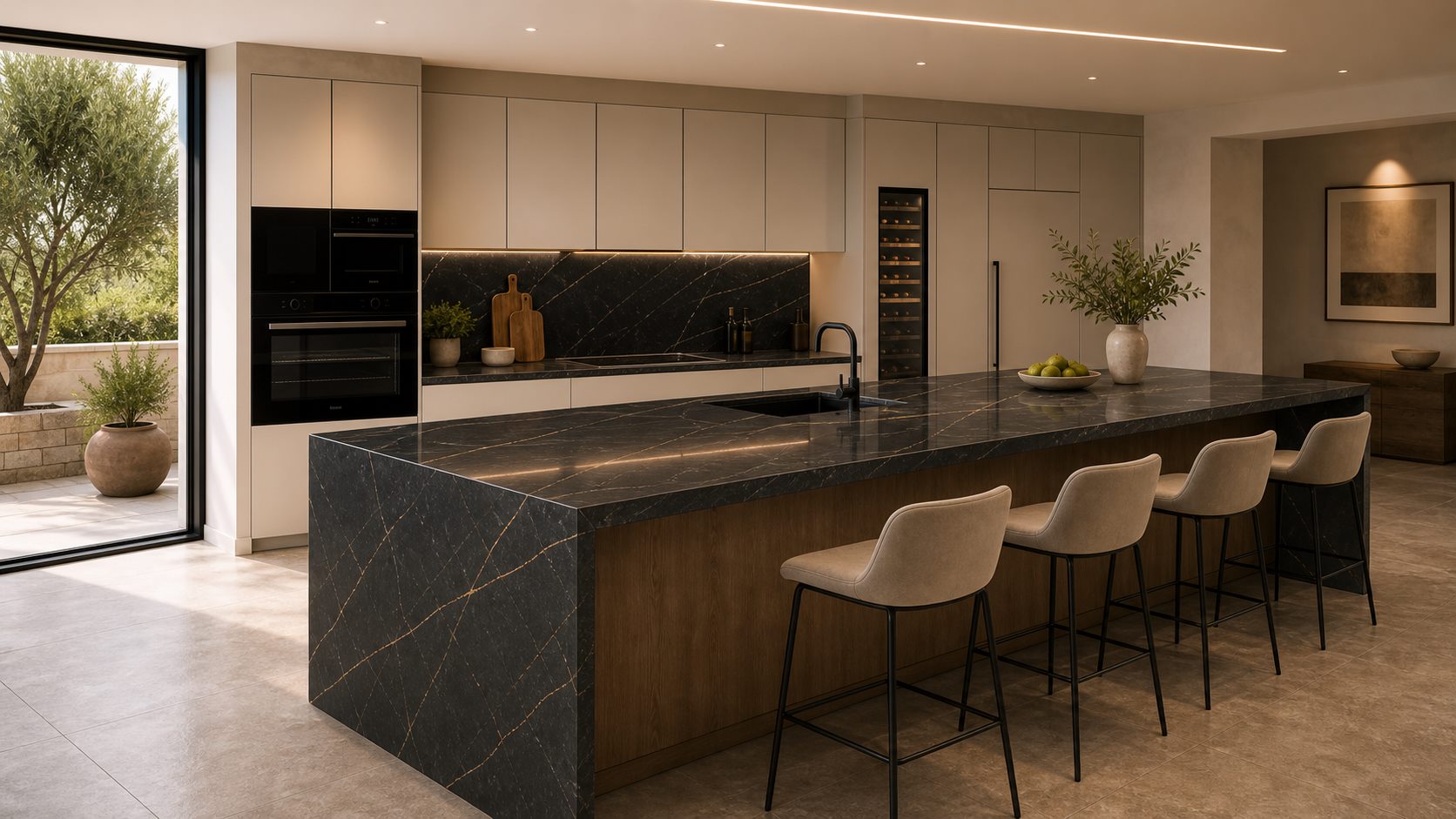 Vista previa material derecha: Negro Marquina